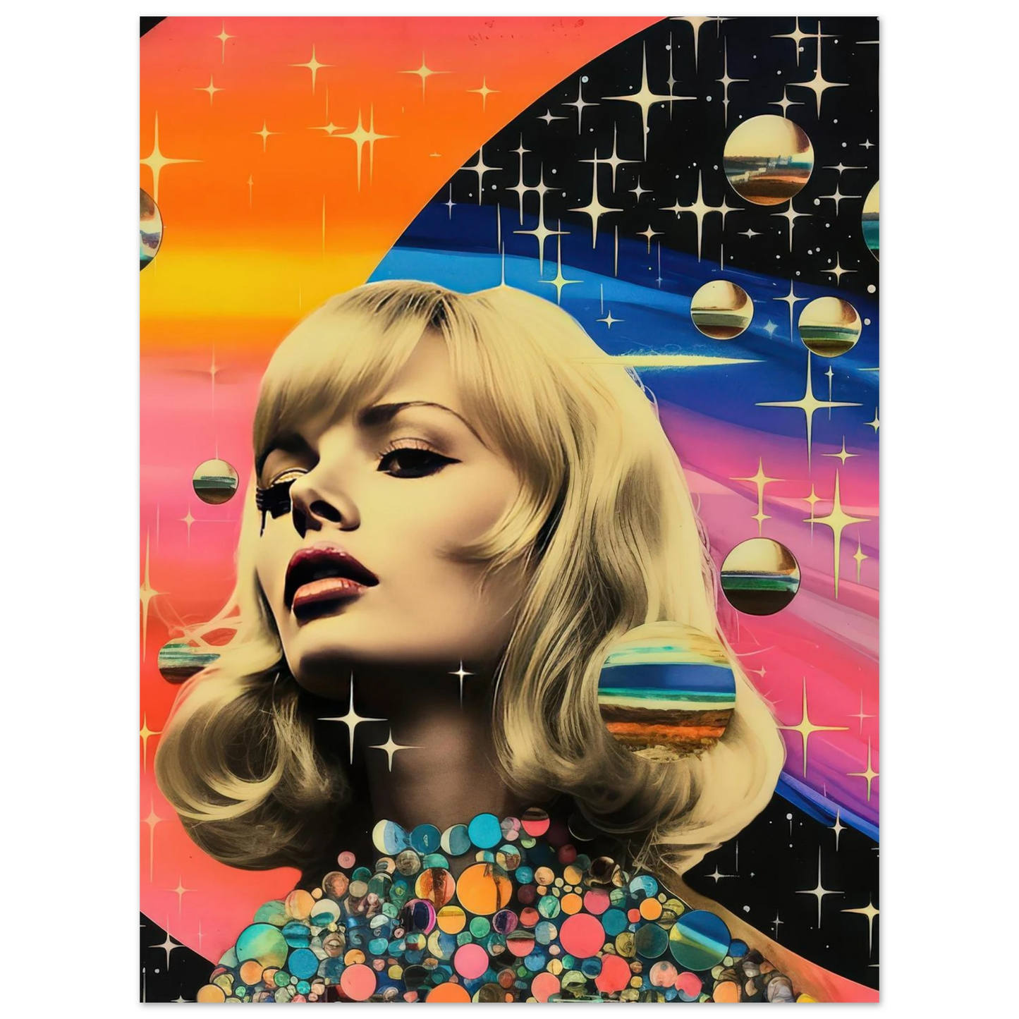 Retro Galaxy Queen - Poster - Arthena