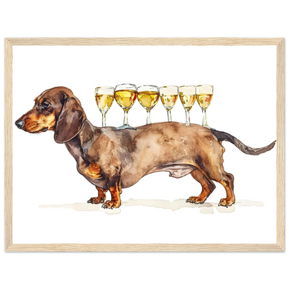 Wiener Dog Butler - Poster - Arthena