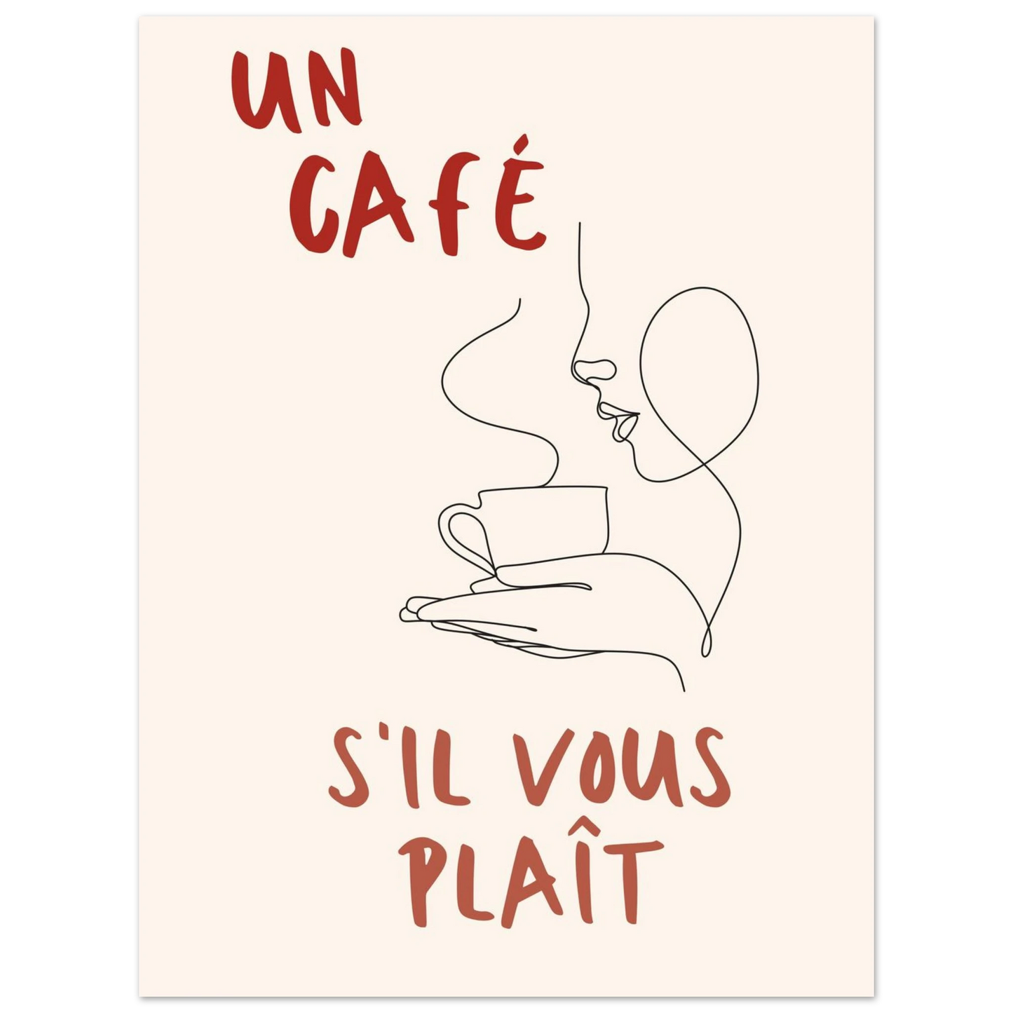 Un Café S'il Vous Plait - Poster - Arthena