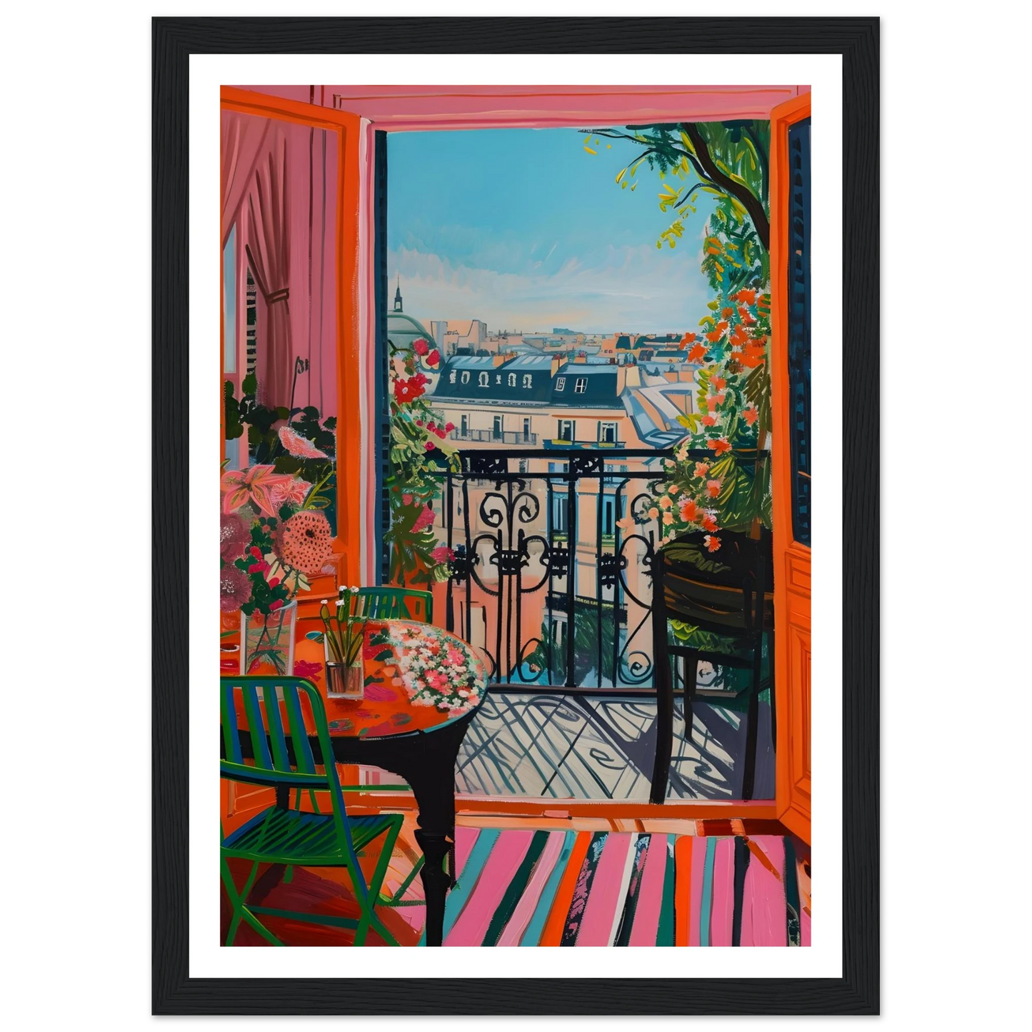 Parisian Balcony Bliss - Poster - Arthena