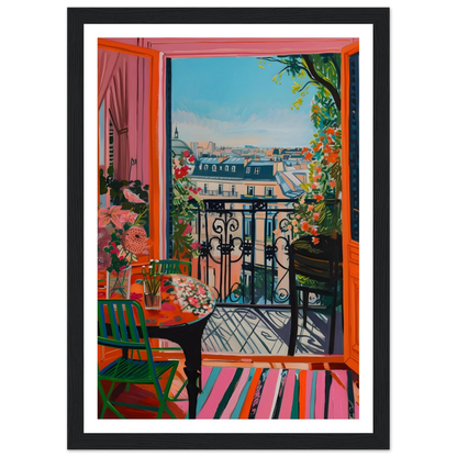 Parisian Balcony Bliss - Poster - Arthena