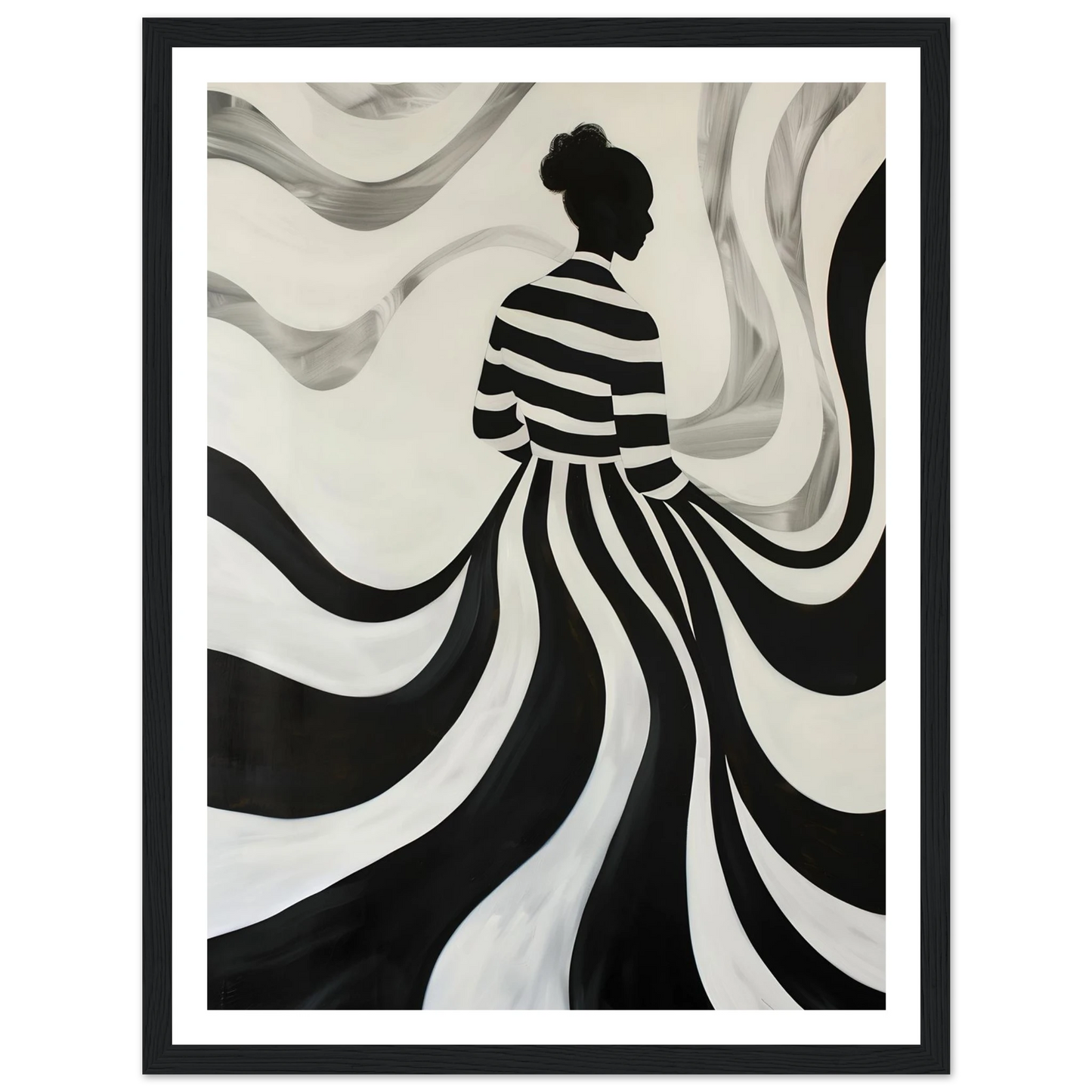 The Striped Silhouette - Poster - Arthena
