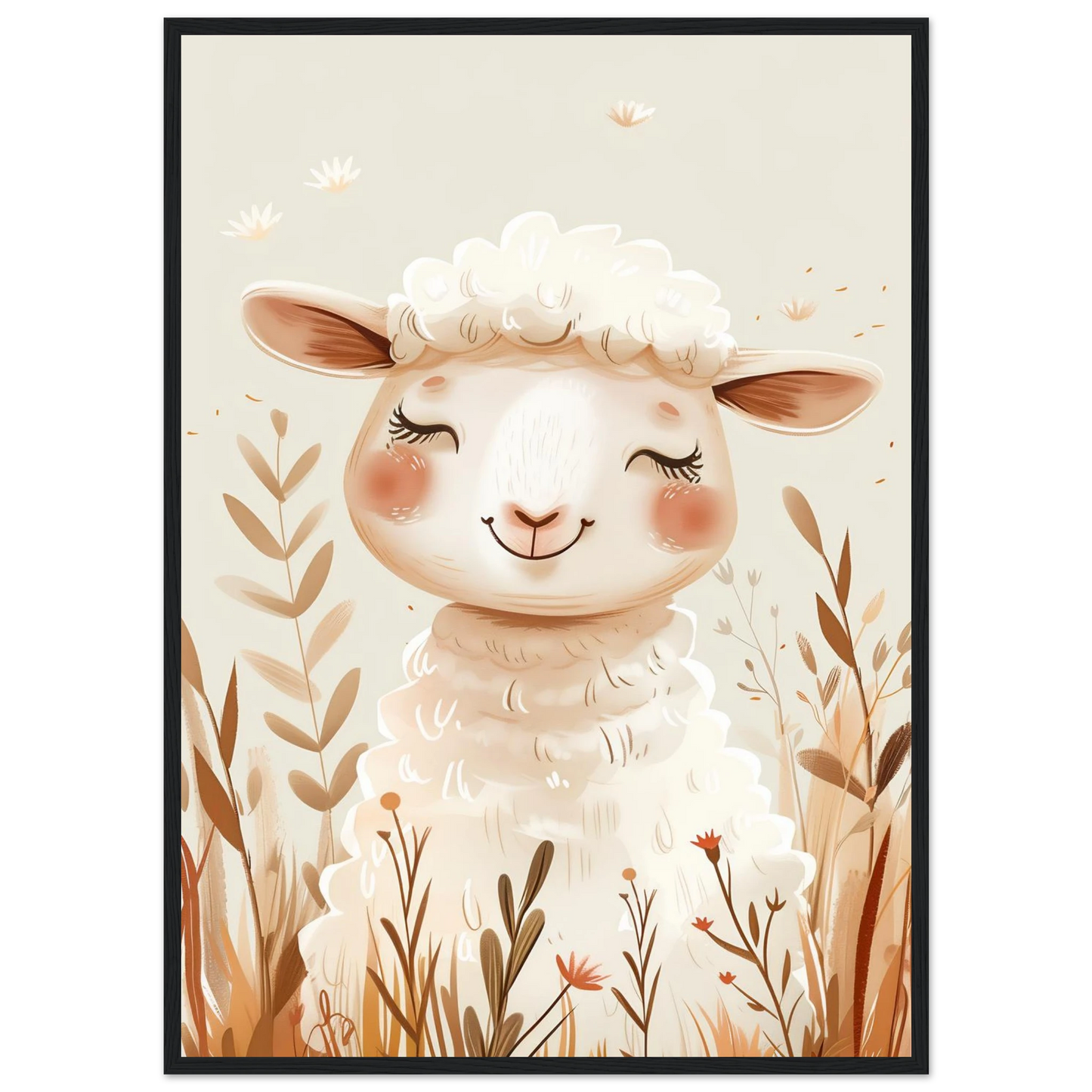 Cute Wooly Sheep - Poster - Arthena