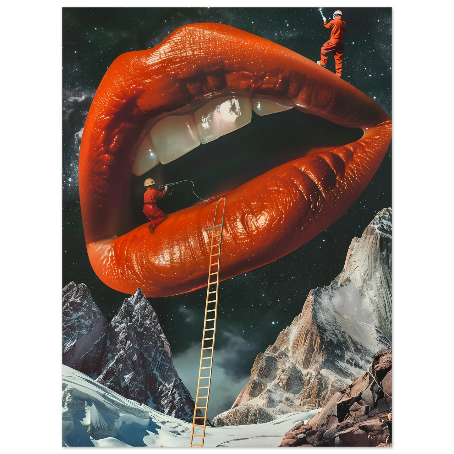 Lip Construction - Poster - Arthena