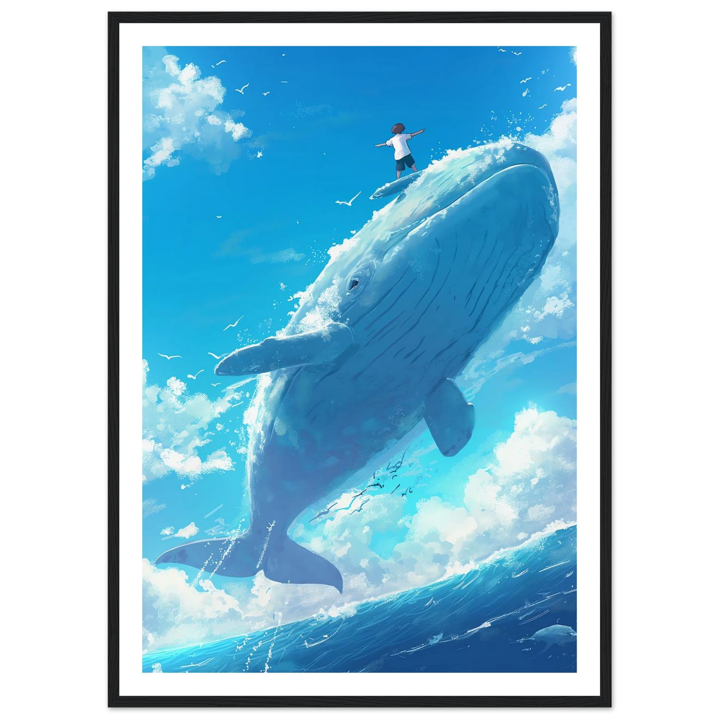 Surfing Whale - Poster - Arthena
