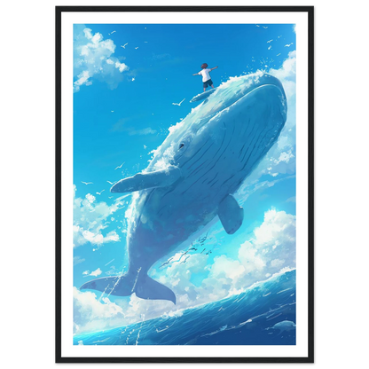 Surfing Whale - Poster - Arthena
