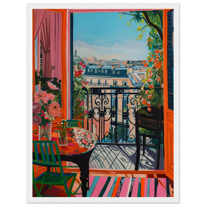 Parisian Balcony Bliss - Poster - Arthena