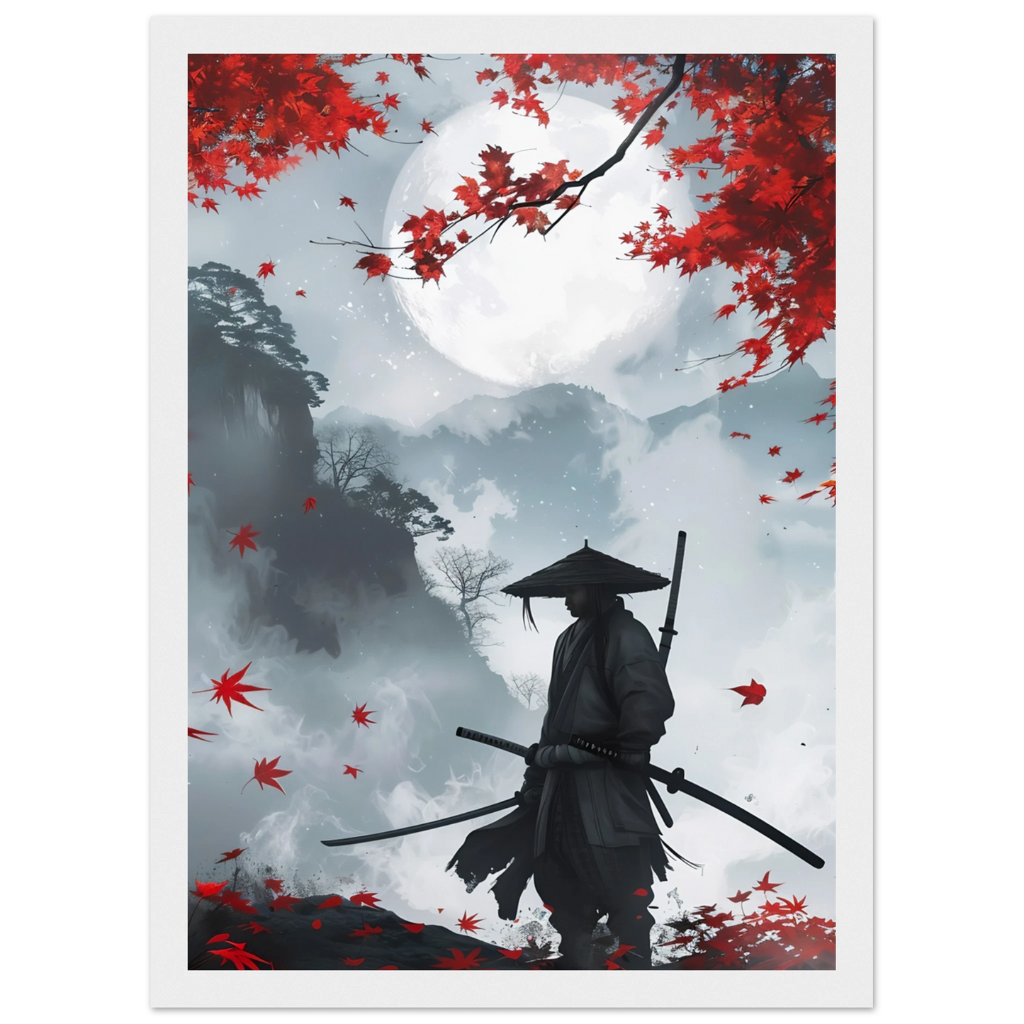 Crimson Leaves - Poster - Arthena