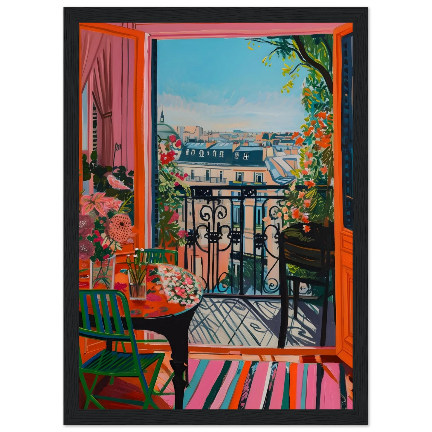 Parisian Balcony Bliss - Poster - Arthena