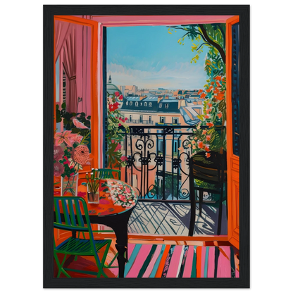 Parisian Balcony Bliss - Poster - Arthena
