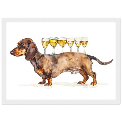 Wiener Dog Butler - Poster - Arthena