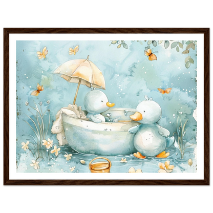Bathing Ducks - poster - Arthena