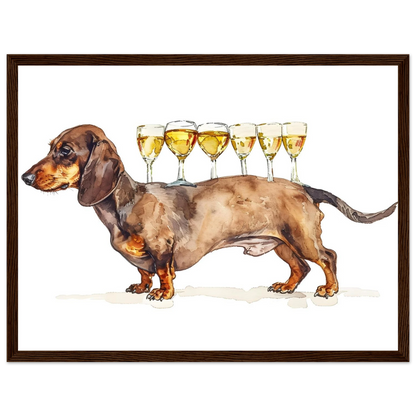Wiener Dog Butler - Poster - Arthena