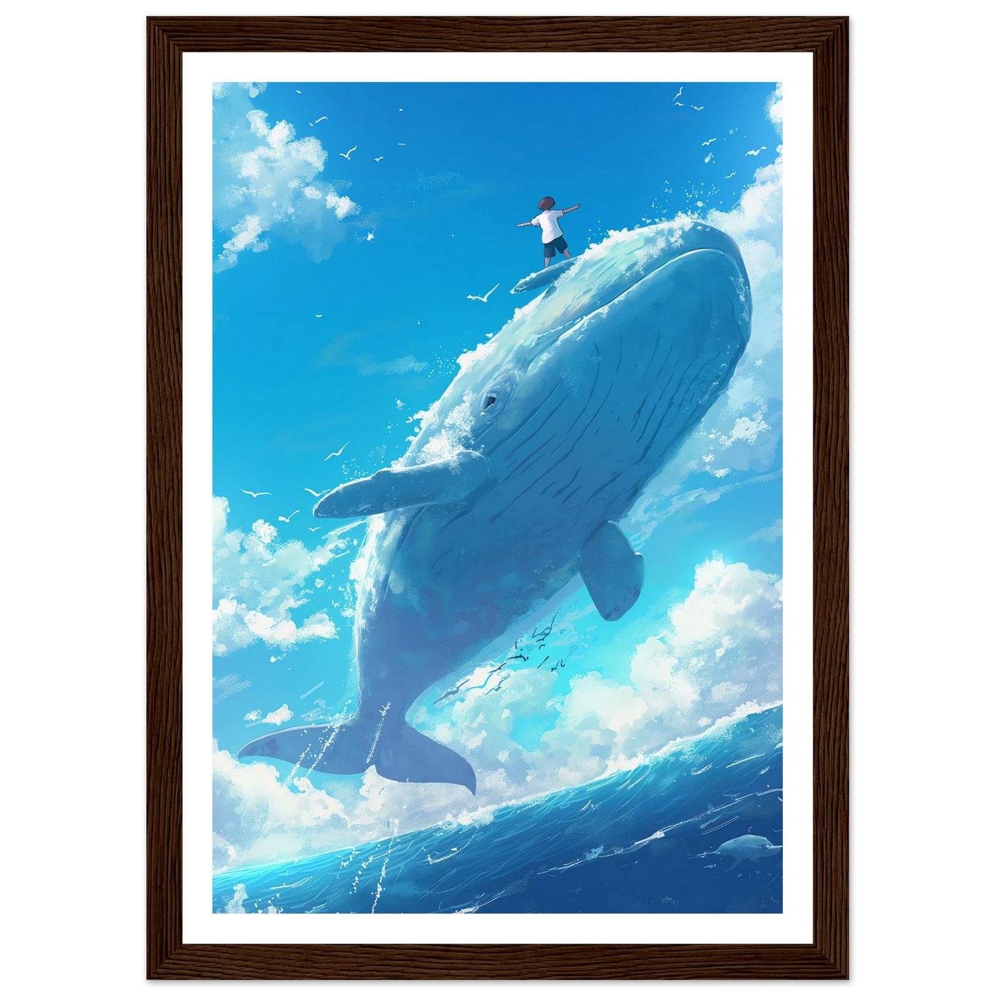 Surfing Whale - Poster - Arthena