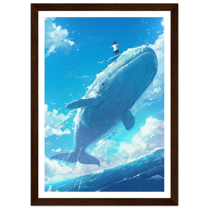 Surfing Whale - Poster - Arthena