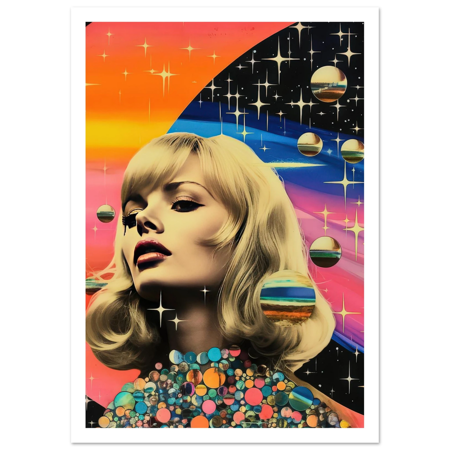 Retro Galaxy Queen - Poster - Arthena