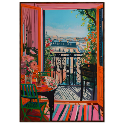 Parisian Balcony Bliss - Poster - Arthena