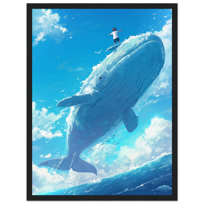 Surfing Whale - Poster - Arthena