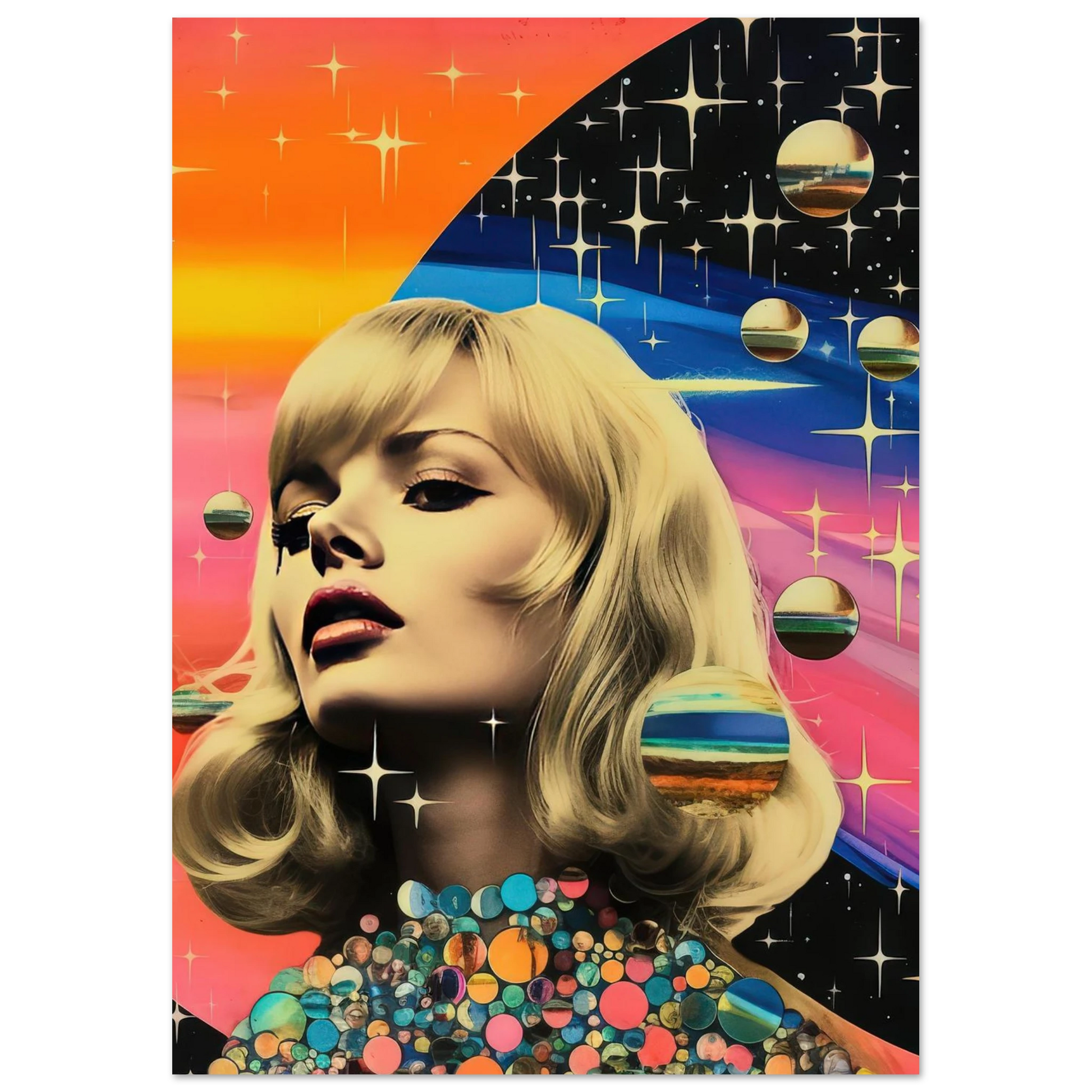 Retro Galaxy Queen - Poster - Arthena