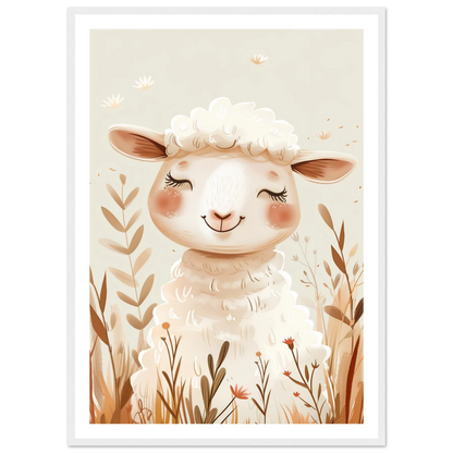 Cute Wooly Sheep - Poster - Arthena