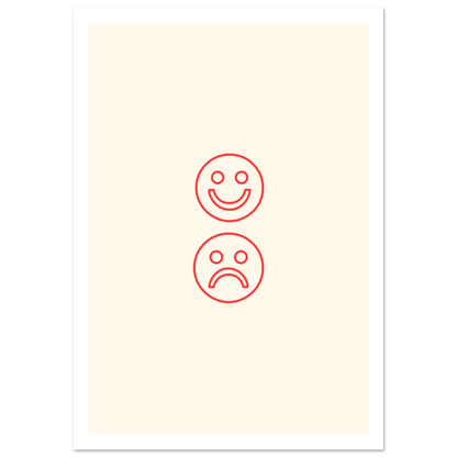 Happy face, sad face - Poster - Arthena
