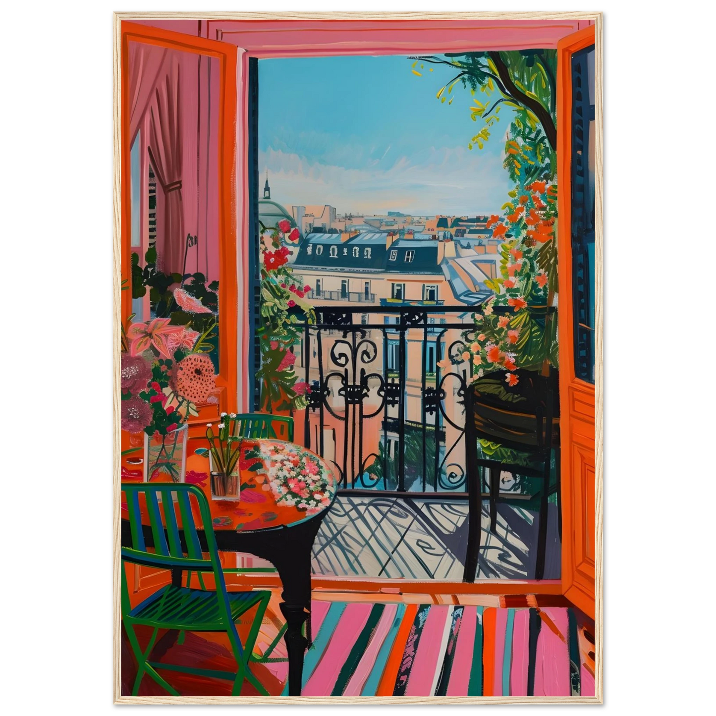 Parisian Balcony Bliss - Poster - Arthena