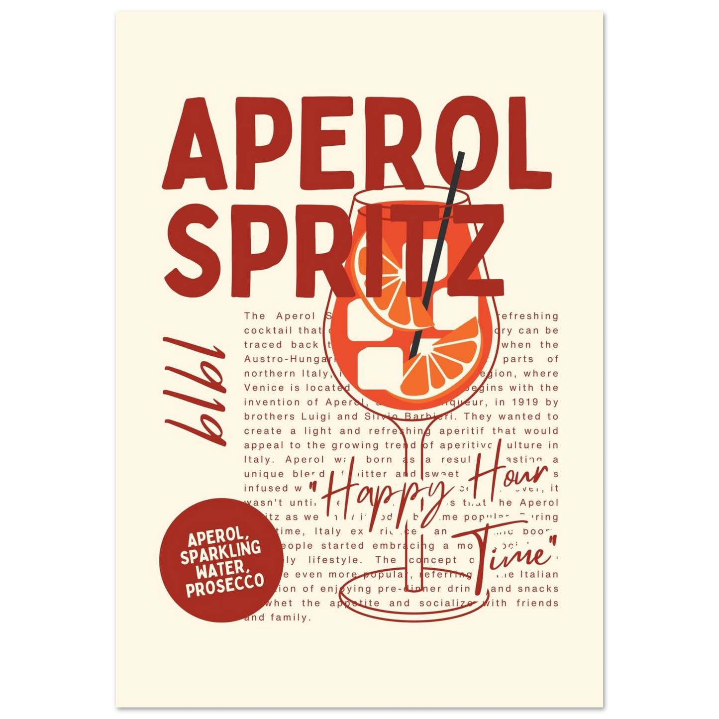 Aperol Spritz 1919 - Poster - Arthena