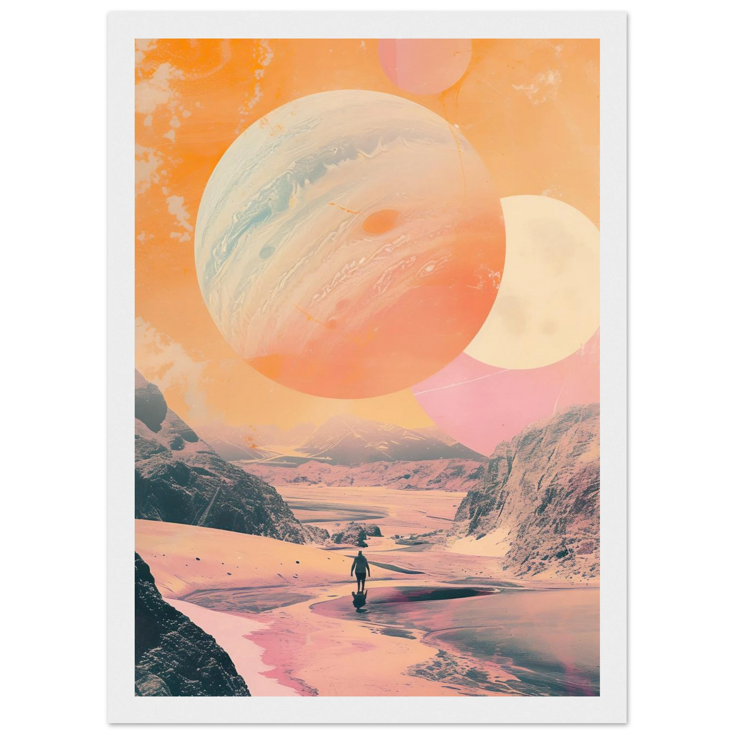 Lost Wanderer Beneath Alien Suns - Poster - Arthena