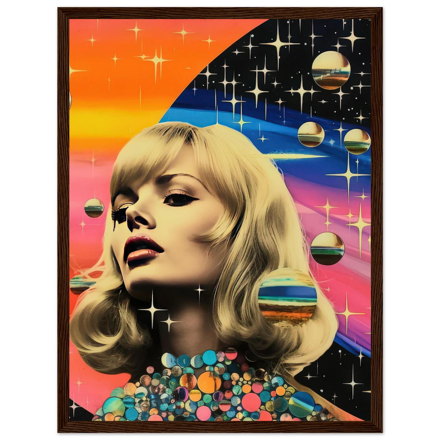 Retro Galaxy Queen - Poster - Arthena