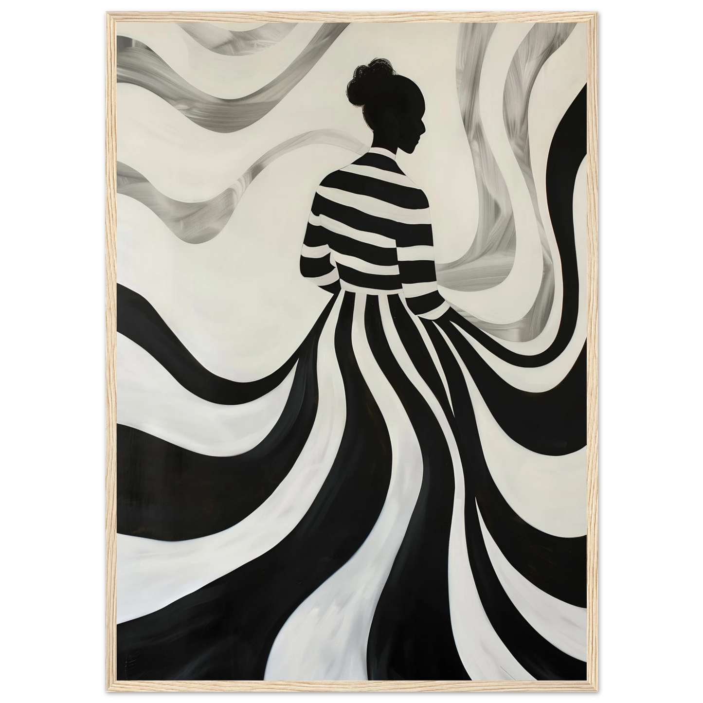 The Striped Silhouette - Poster - Arthena
