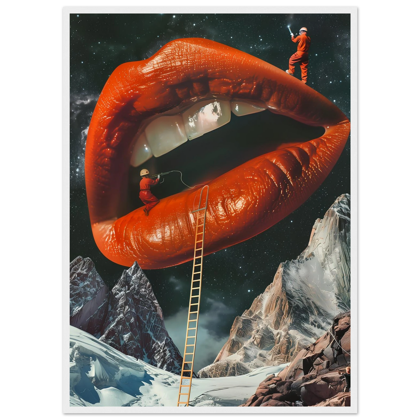 Lip Construction - Poster - Arthena