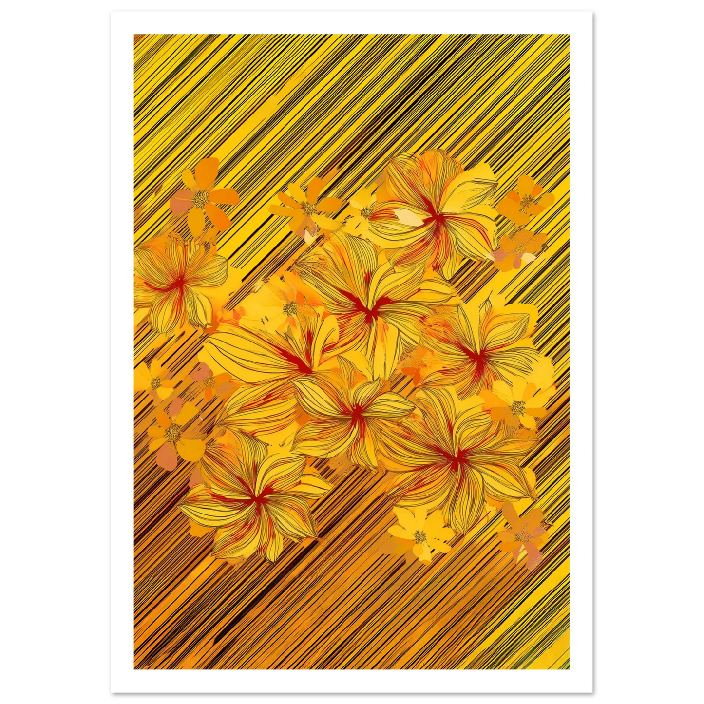 Golden Blossoms - Poster - Arthena