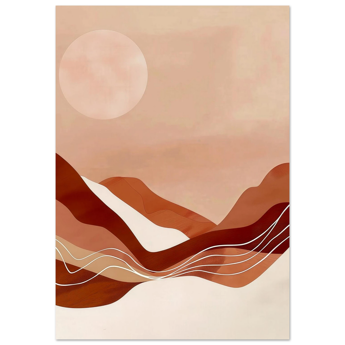 Amber Horizons Moonlit Simplicity - Poster - Arthena