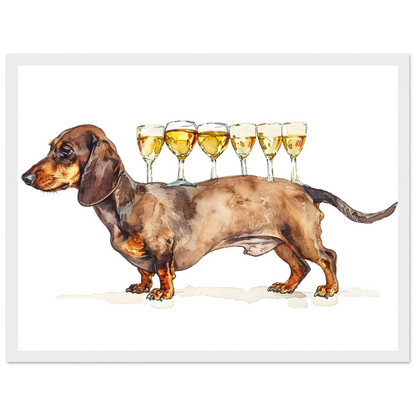 Wiener Dog Butler - Poster - Arthena