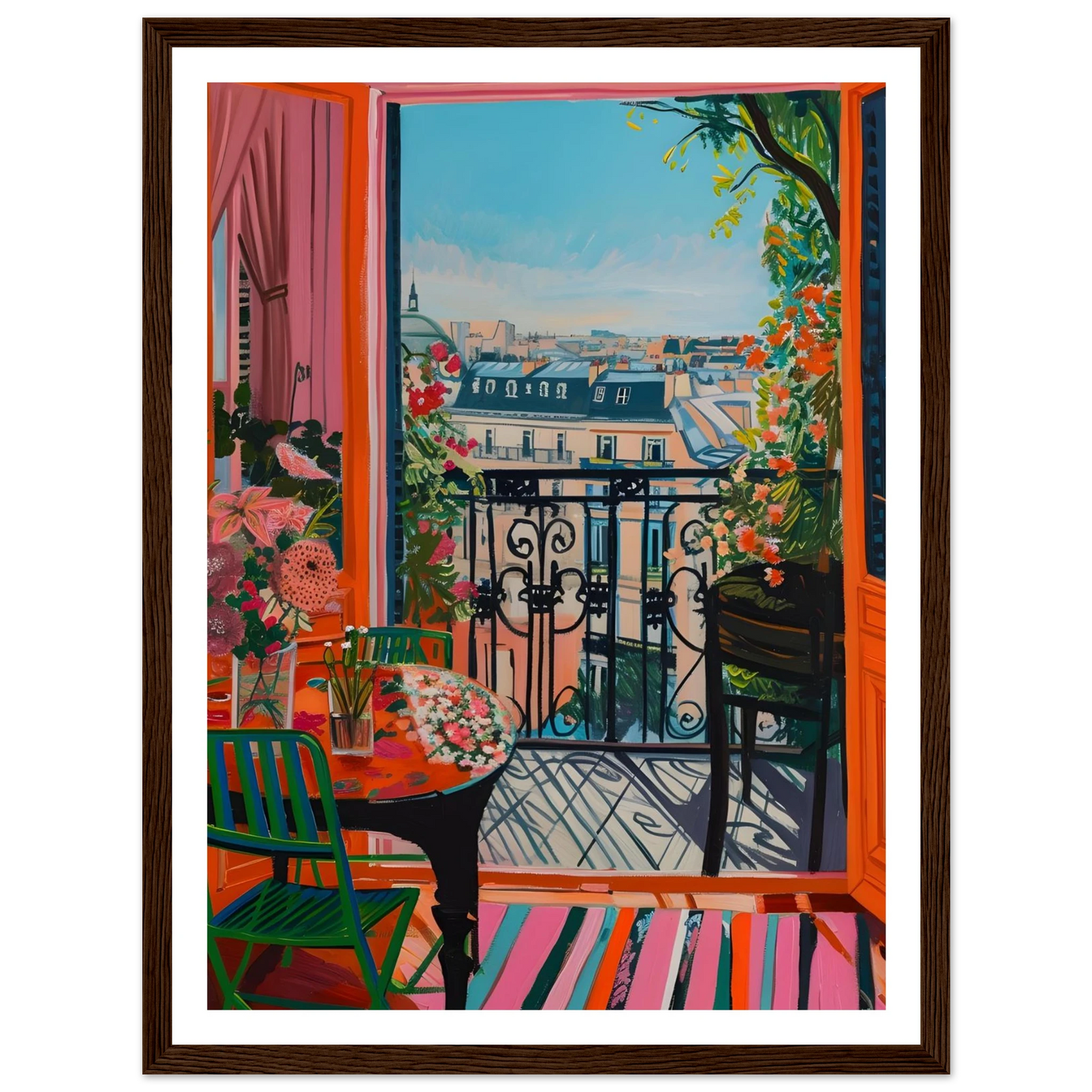 Parisian Balcony Bliss - Poster - Arthena