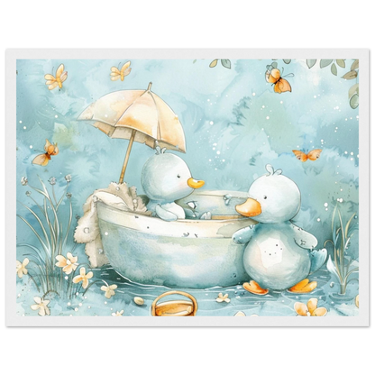 Bathing Ducks - poster - Arthena