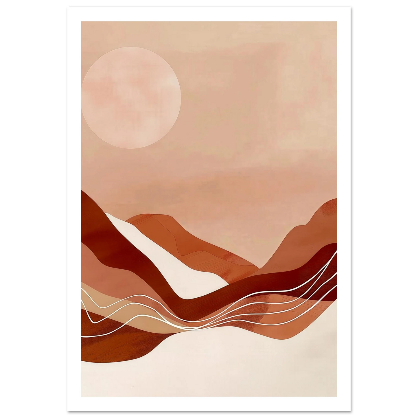 Amber Horizons Moonlit Simplicity - Poster - Arthena