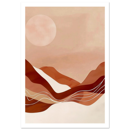 Amber Horizons Moonlit Simplicity - Poster - Arthena