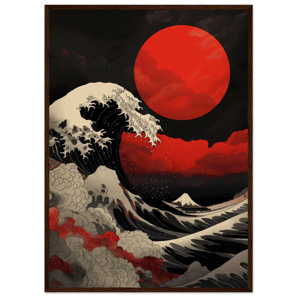 Red Sun over Turbulent Seas - Poster - Arthena
