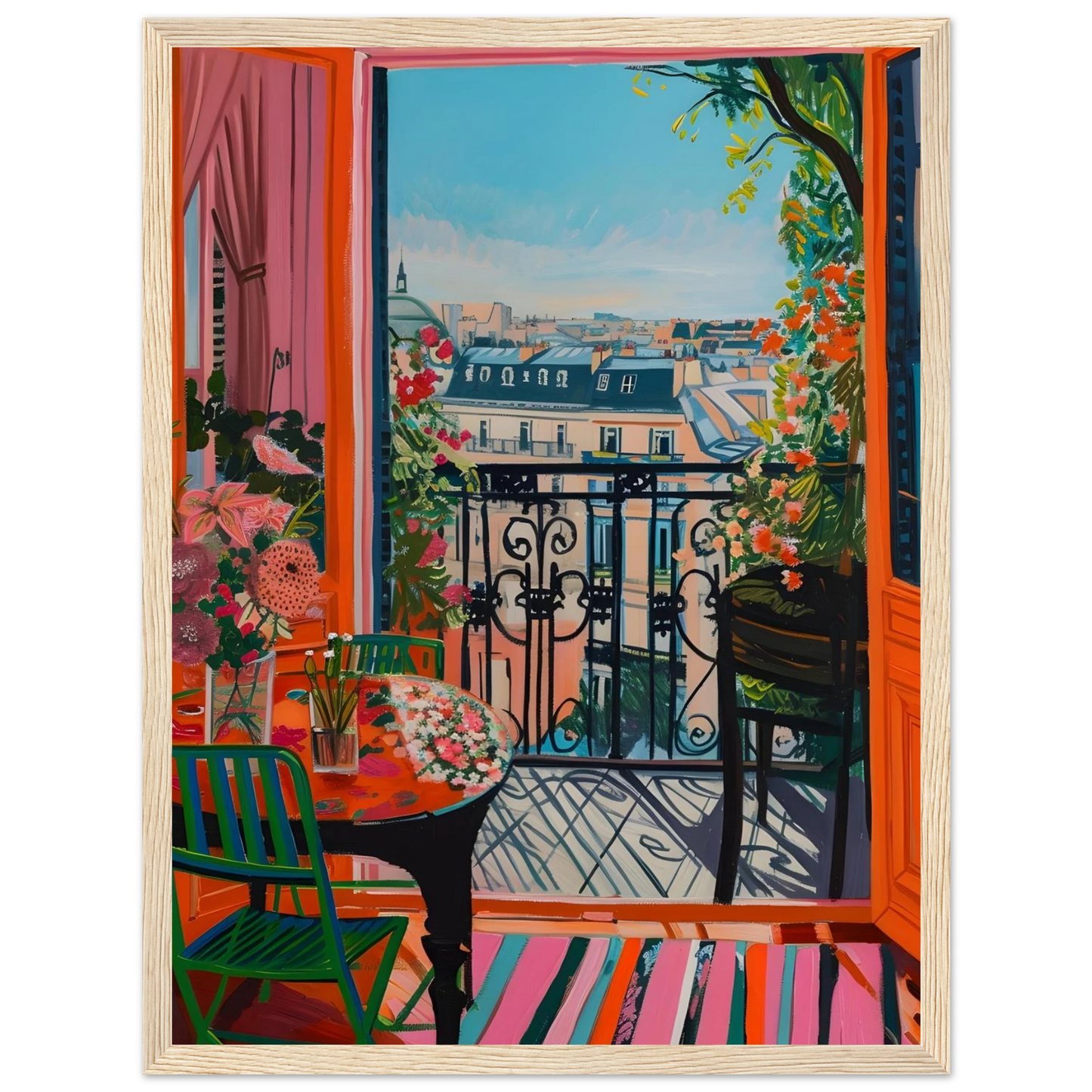 Parisian Balcony Bliss - Poster - Arthena