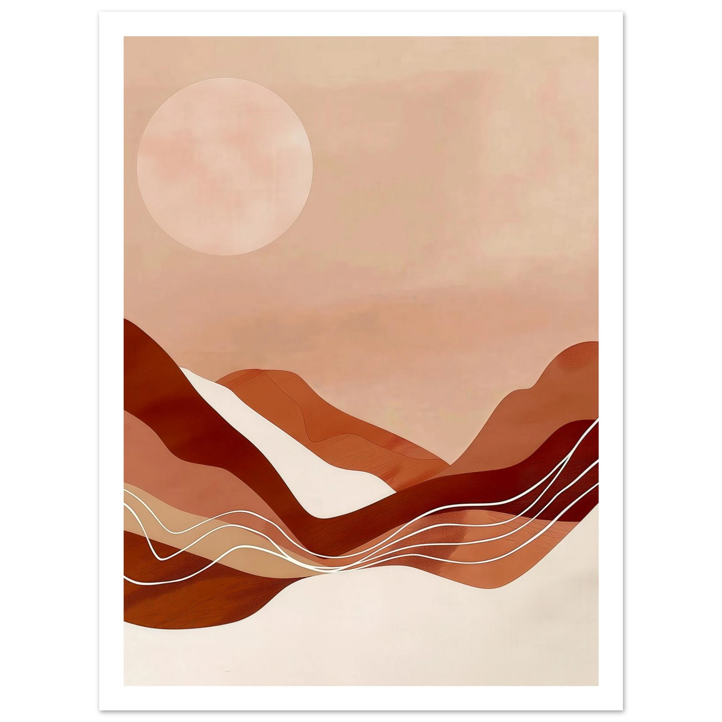 Amber Horizons Moonlit Simplicity - Poster - Arthena