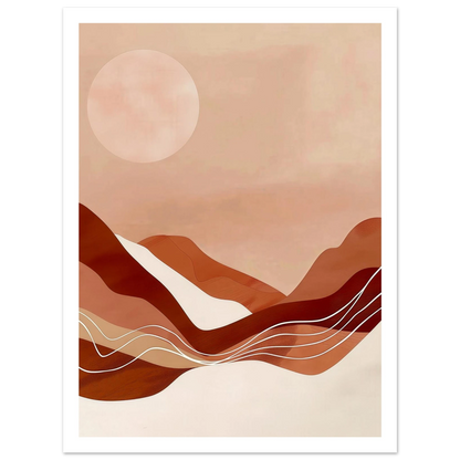 Amber Horizons Moonlit Simplicity - Poster - Arthena