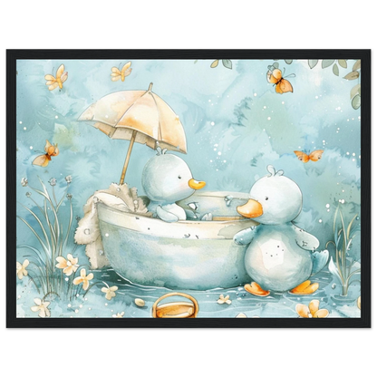 Bathing Ducks - poster - Arthena