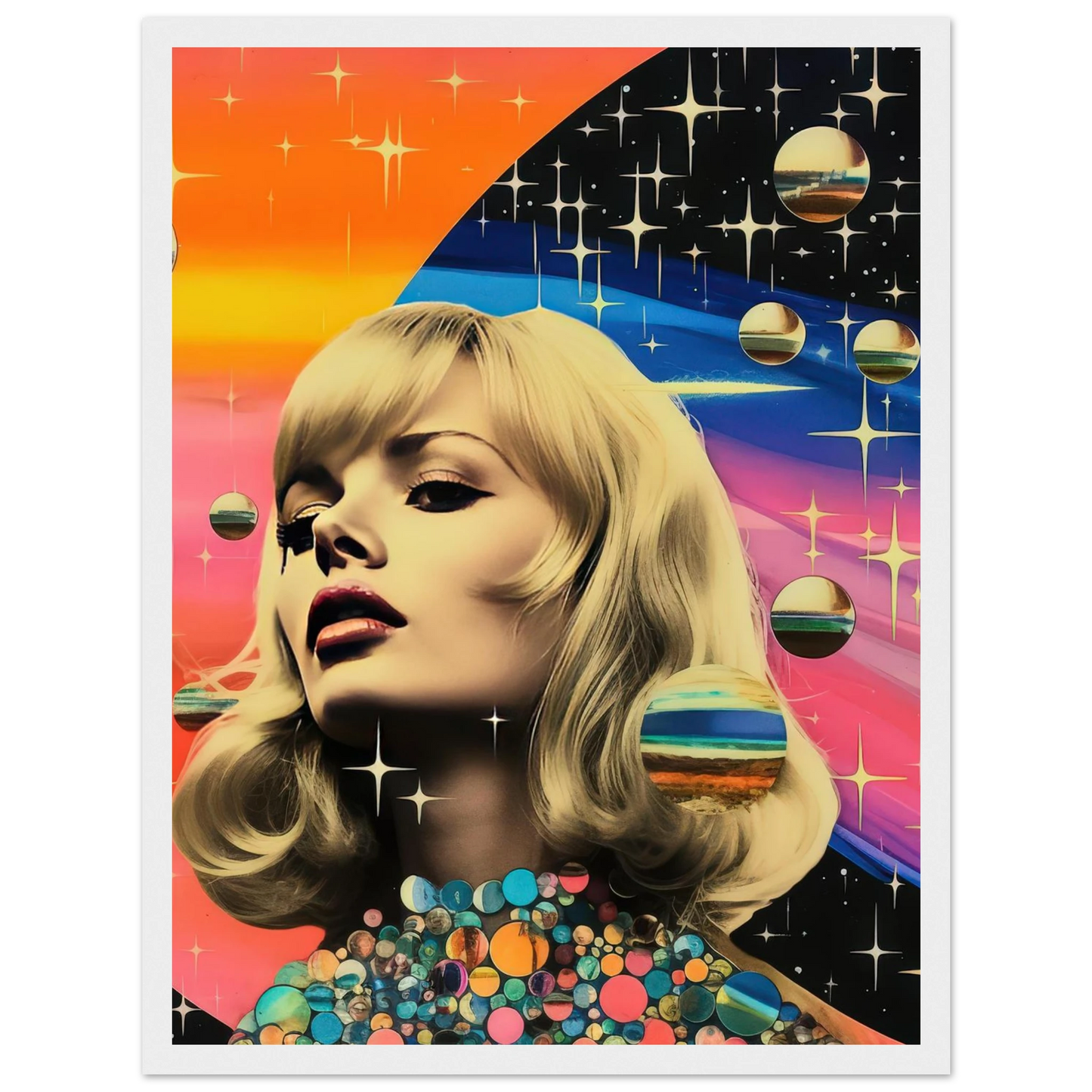 Retro Galaxy Queen - Poster - Arthena
