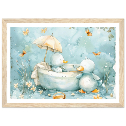 Bathing Ducks - poster - Arthena