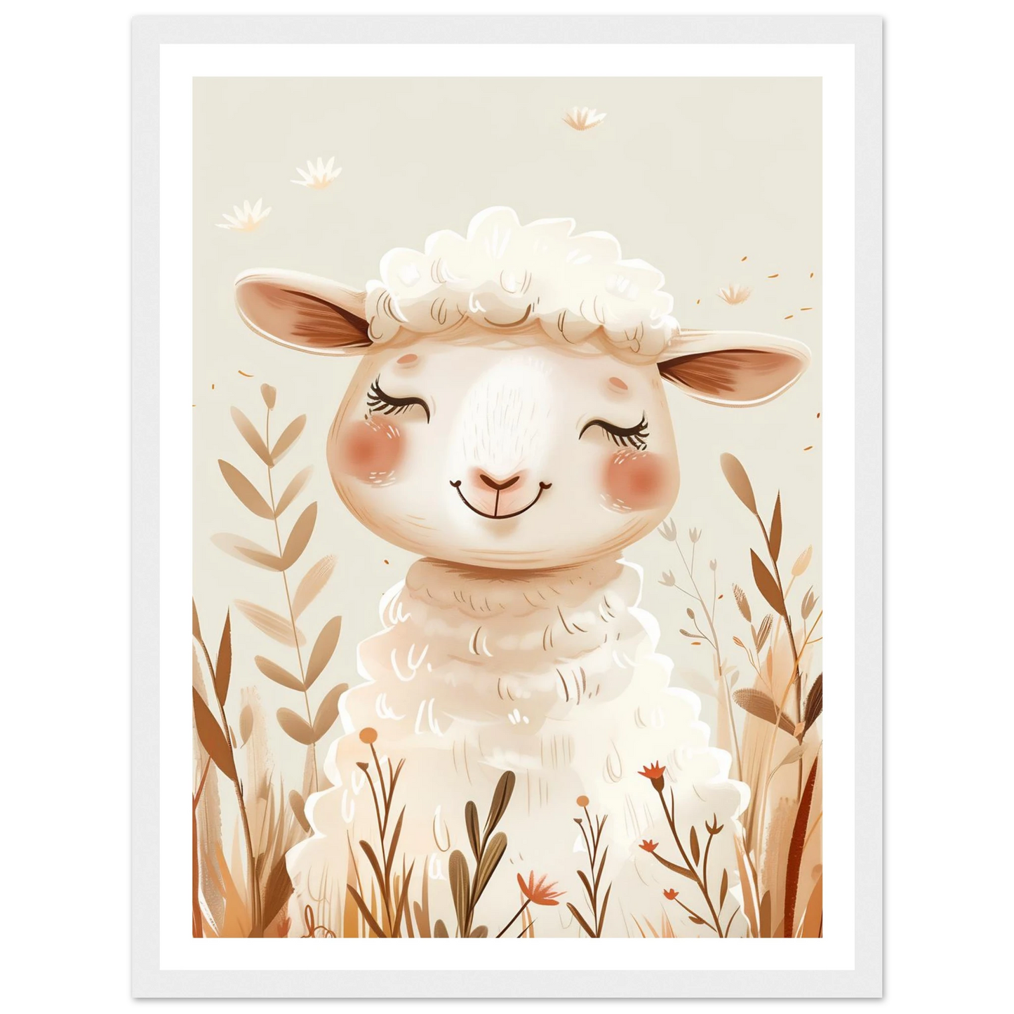 Cute Wooly Sheep - Poster - Arthena