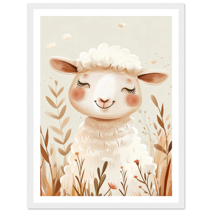Cute Wooly Sheep - Poster - Arthena