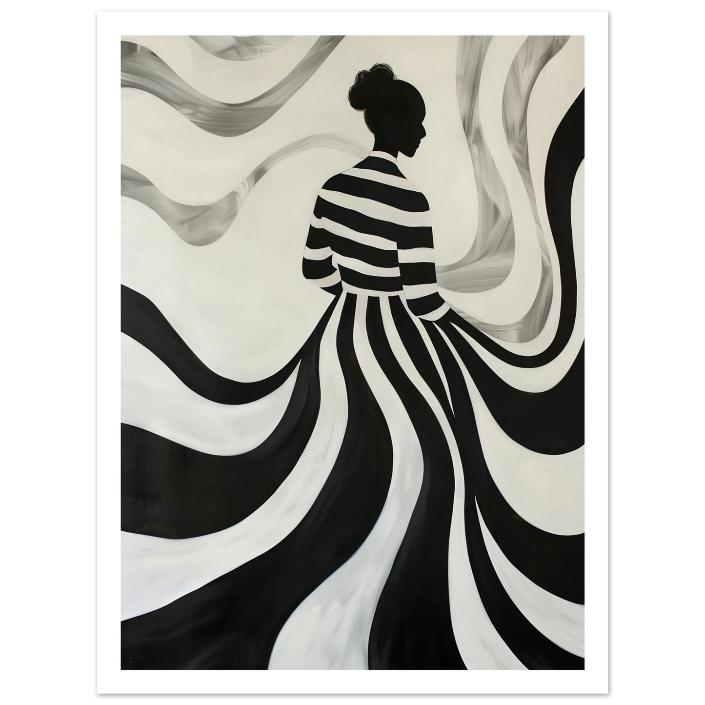 The Striped Silhouette - Poster - Arthena