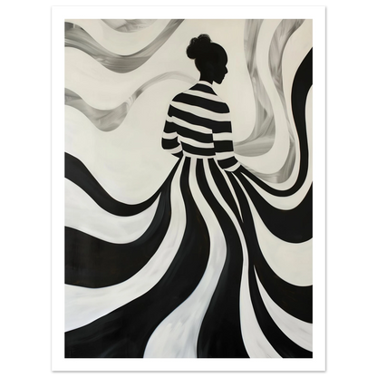 The Striped Silhouette - Poster - Arthena
