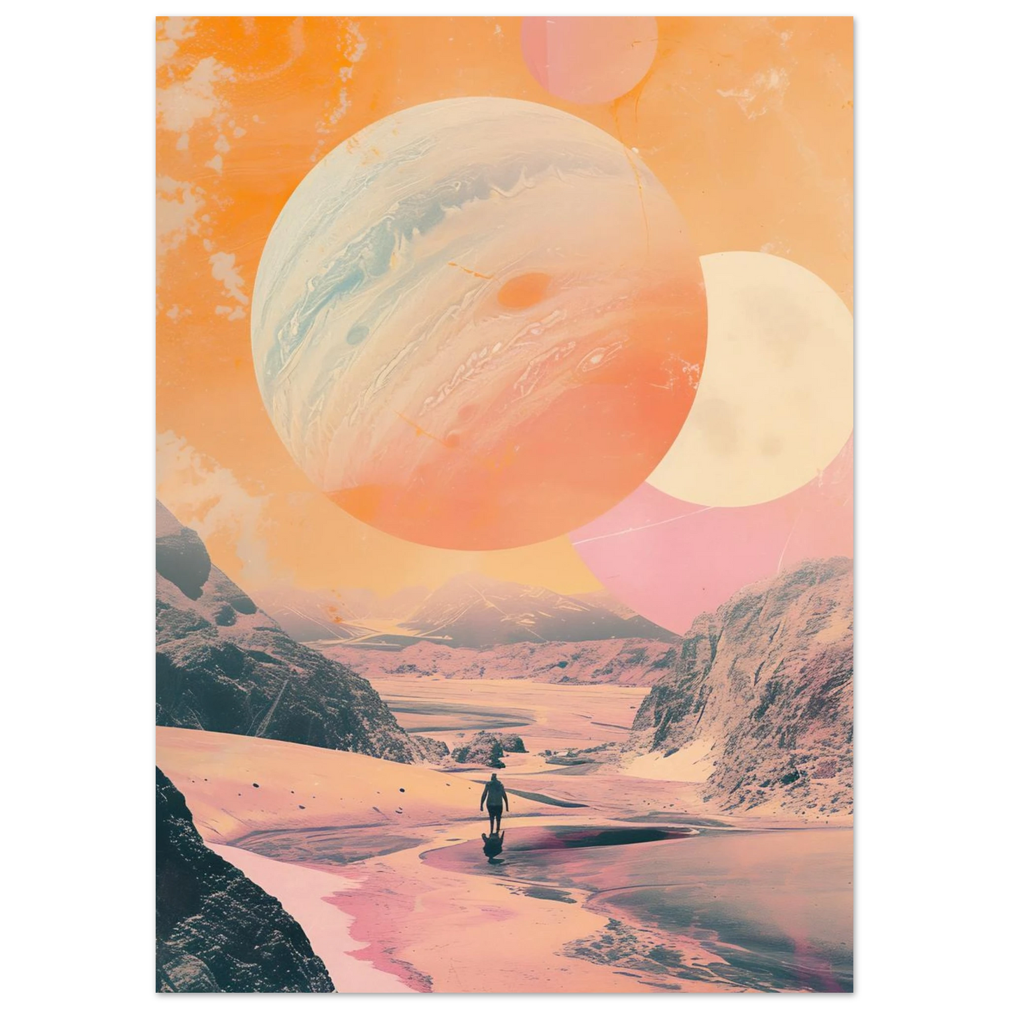 Lost Wanderer Beneath Alien Suns - Poster - Arthena